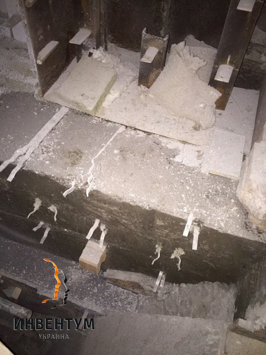 Вогнетривкий бетон після заливки
